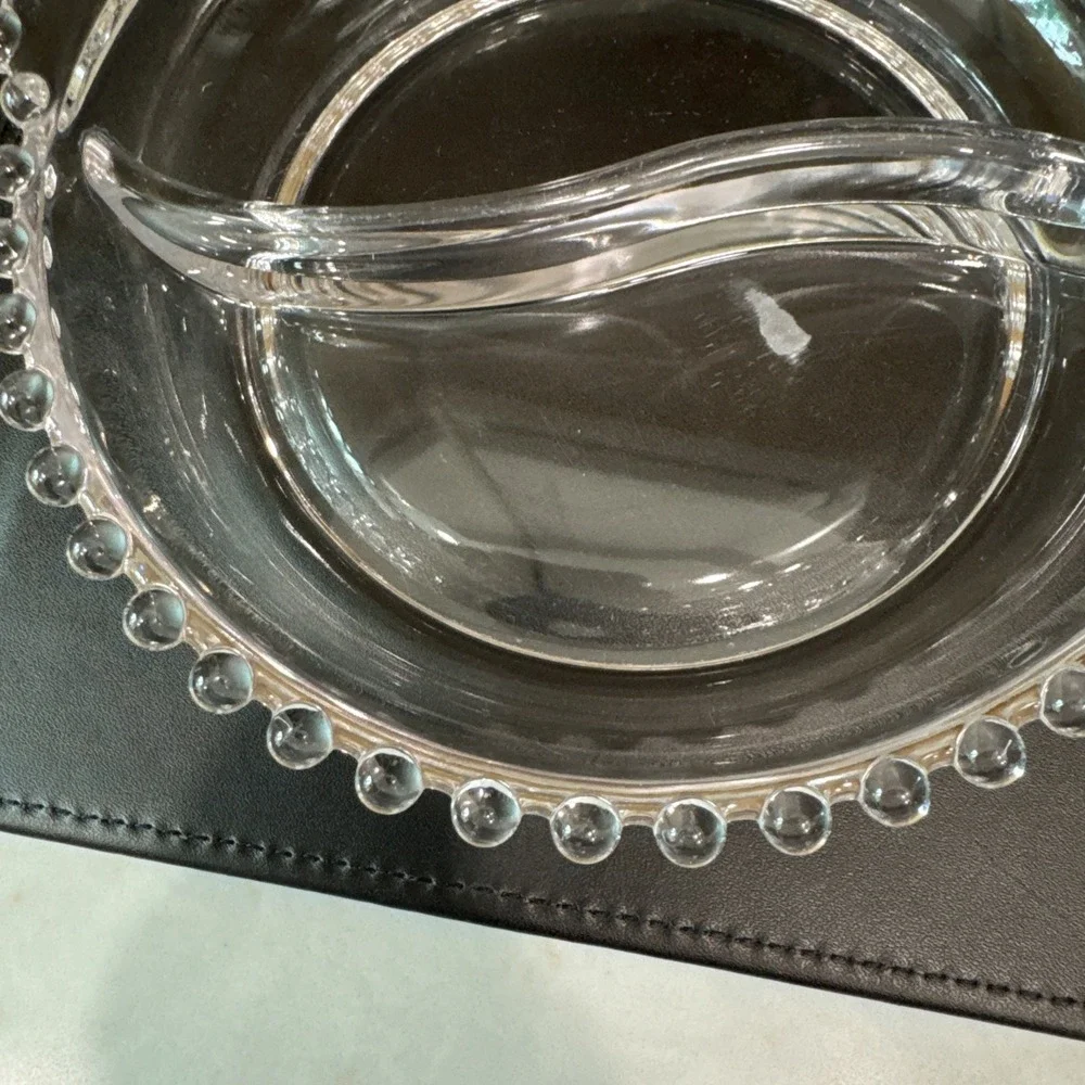 Vintage Imperial Glass Candlewick Clear Glass Divided Candy, Relish & Nut Dish
